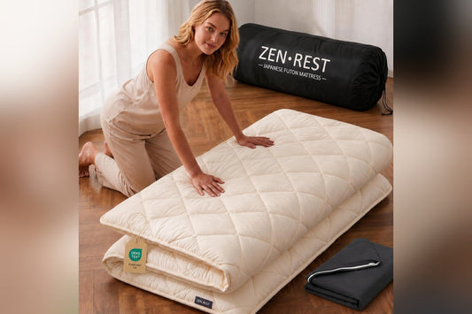 Zen.Rest 7-layer Japanese futon with storage bag and washable cover