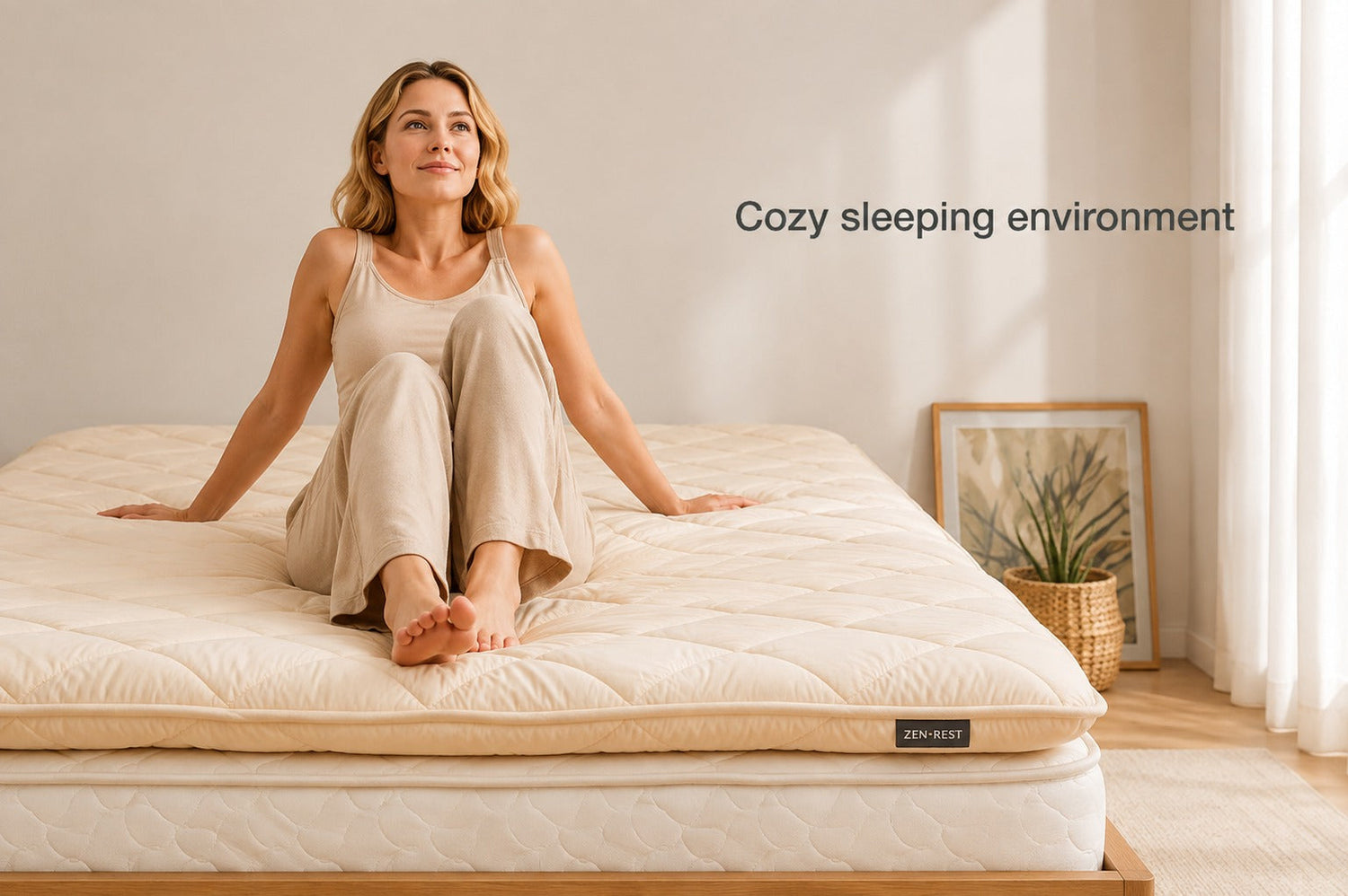 Cozy Japanese-inspired sleeping environment with a Zen.Rest futon