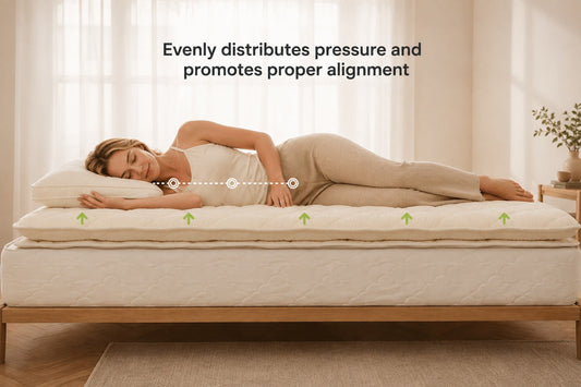 Zen.Rest futon evenly distributes pressure and promotes proper spinal alignment