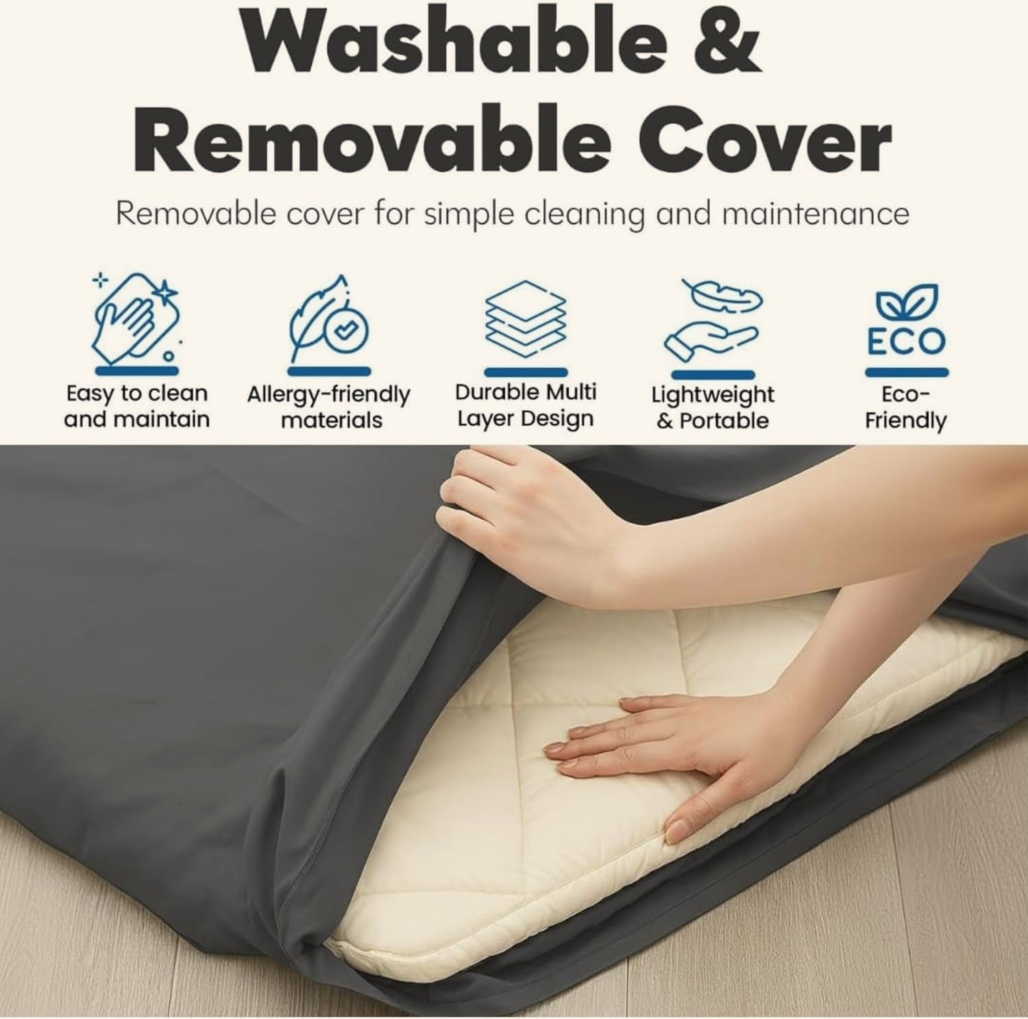 Zen.Rest washable removable cover