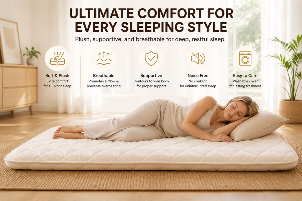 Ultimate comfort for every sleeping style - soft, breathable and supportive futon mattress