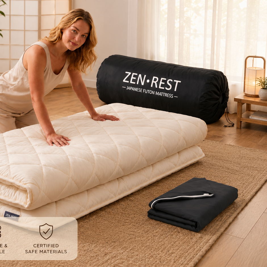 Zen.Rest 7-layer Japanese futon mattress with storage bag - square product image