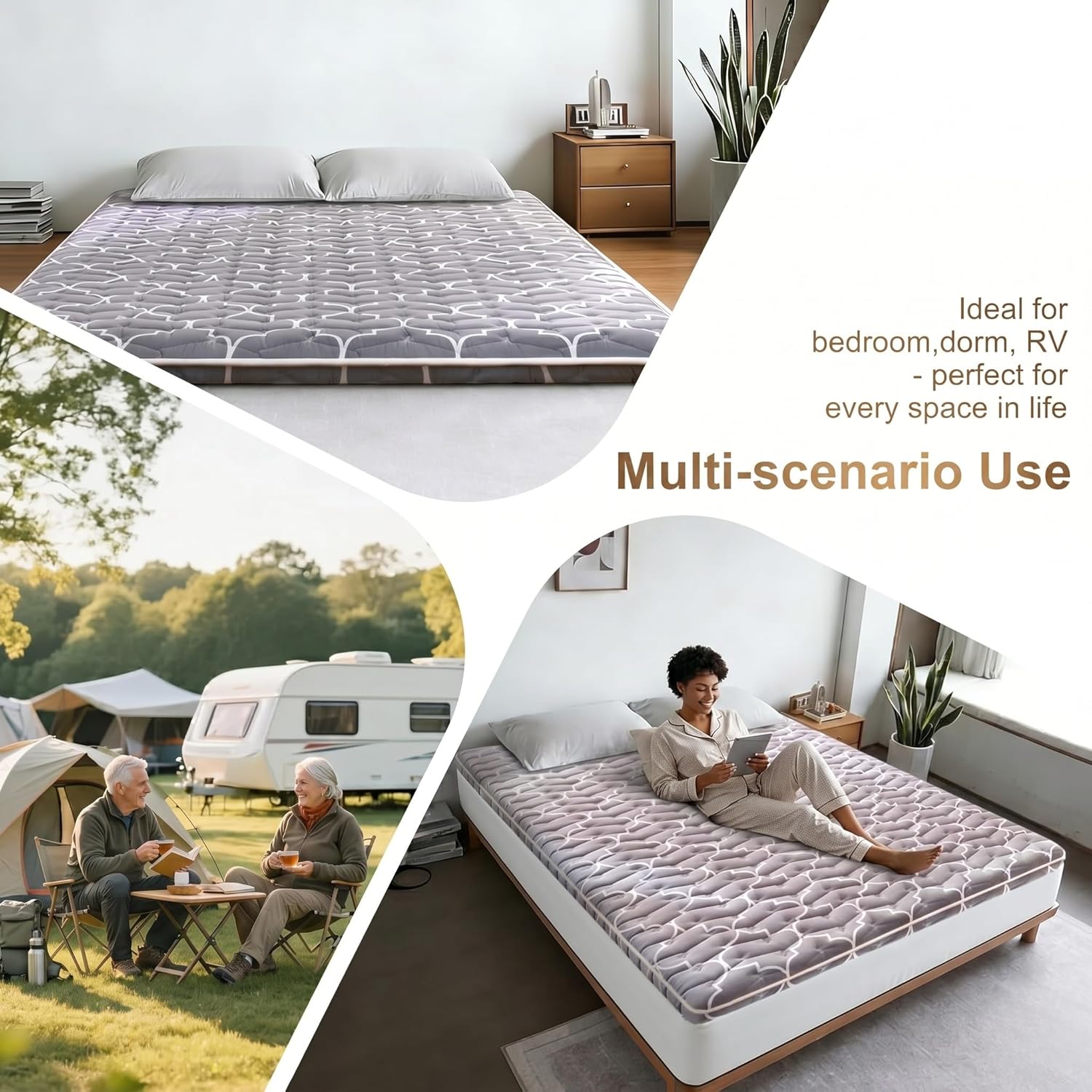 Multi-scenario use: bedroom, dorm, RV and camping