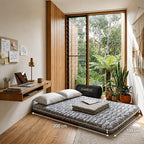 9-layer futon mattress single size 100 x 200 x 10 cm in a modern bedroom