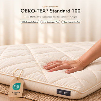 7-layer futon with OEKO-TEX Standard 100 certified fabric