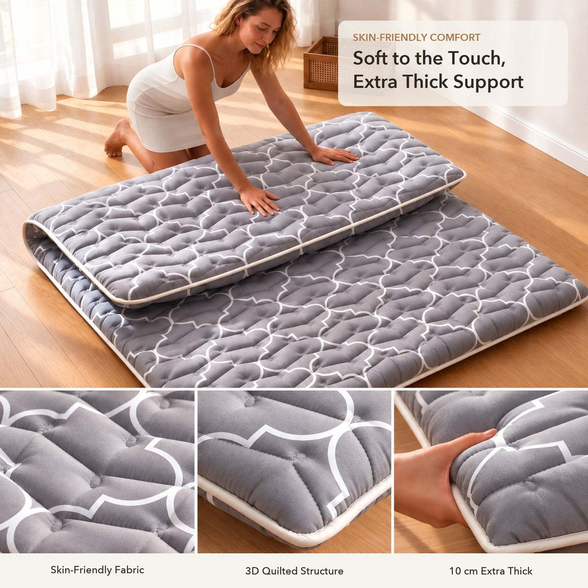 9-layer futon skin-friendly fabric and extra-thick support